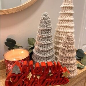 Handcrafted Crochet Holiday Trees